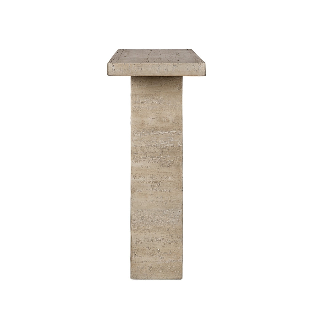 35.5X14X35.5" Cream Square Coffee Table With Pedestal Base Cream Primary Living Space Contemporary,Industrial,Minimalist,Modern,Ultra Modern Magnesium Oxide