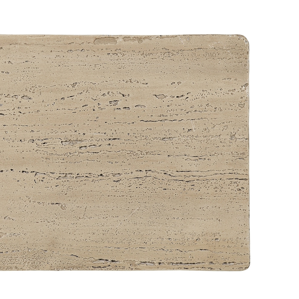 35.5X14X35.5" Cream Square Coffee Table With Pedestal Base Cream Primary Living Space Contemporary,Industrial,Minimalist,Modern,Ultra Modern Magnesium Oxide