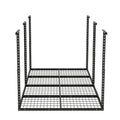 4X8Ft Overhead Garage Storage Rack,Adjustable Garage Storage Organization Systerm,Heavy Duty Metal Garage Ceiling Storage Racks,660Lbs Weight Capacity,Black Black Iron