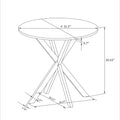31.5'' Modern Round Dining Table With Crossed Legs,White Occasional Table, Two Piece Detachable Table Top, Matte Finish Iron Legs White Mdf Metal