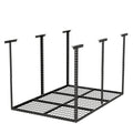 4X6Ft Overhead Garage Storage Rack,Adjustable Garage Storage Organization Systerm,Heavy Duty Metal Garage Ceiling Storage Racks,560Lbs Weight Capacity,Black Black Metal