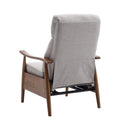 Coolmore Wood Frame Armchair, Modern Accent Chair Lounge Chair For Living Room Light Gray Linen