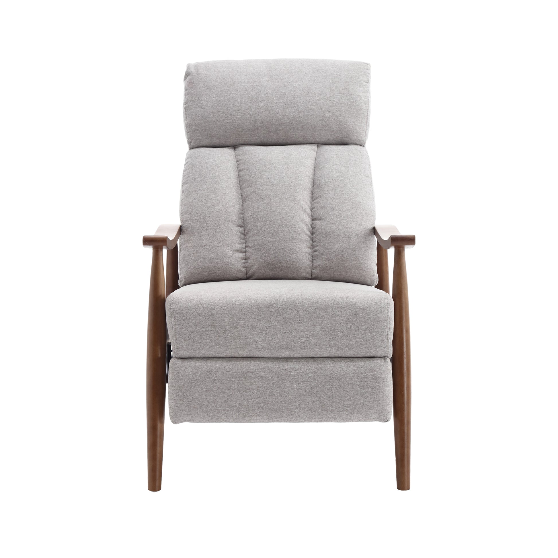 Coolmore Wood Frame Armchair, Modern Accent Chair Lounge Chair For Living Room Light Gray Linen