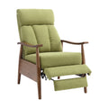 Coolmore Wood Frame Armchair, Modern Accent Chair Lounge Chair For Living Room Olive Green Linen