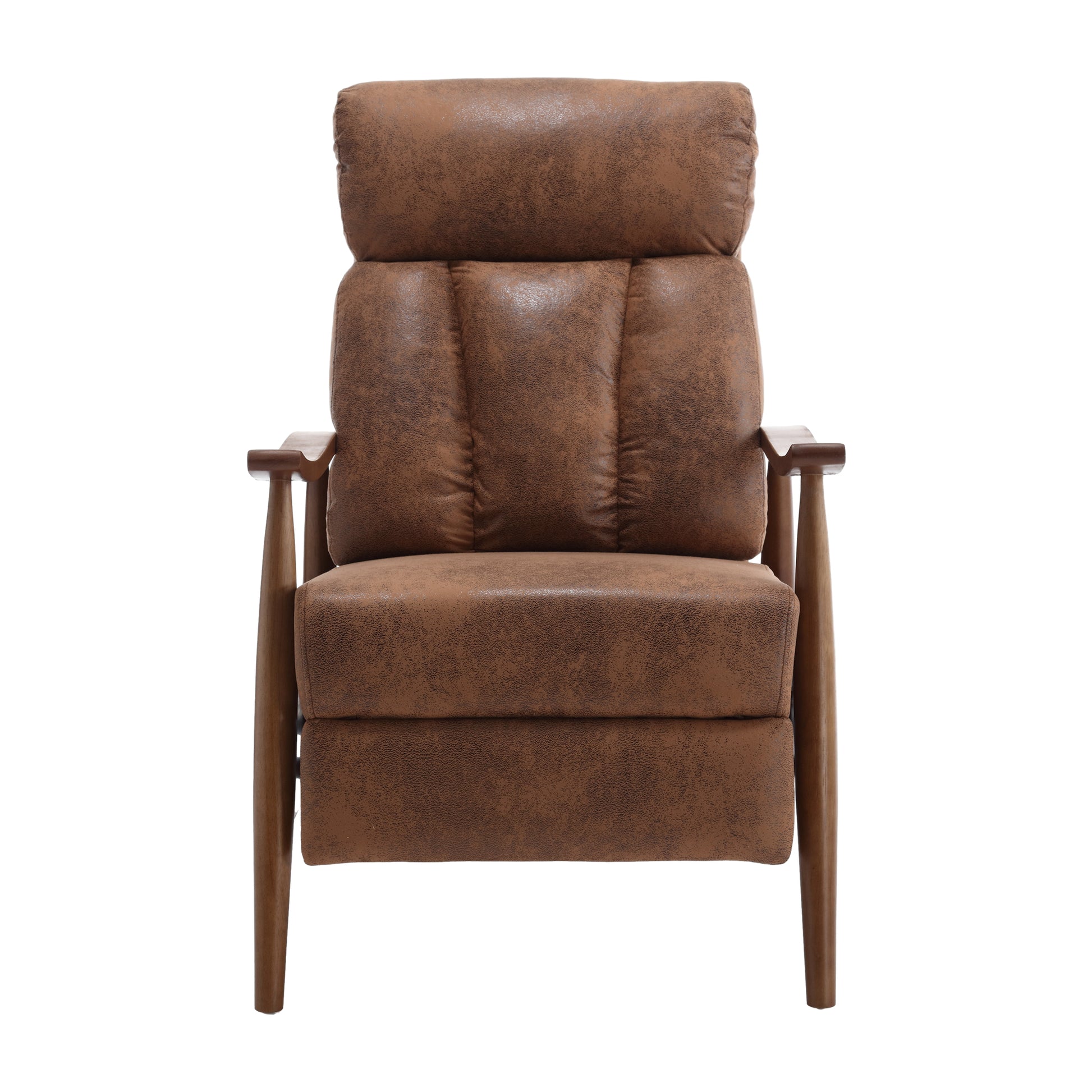 Coolmore Wood Frame Armchair, Modern Accent Chair Lounge Chair For Living Room Coffee Microsuede