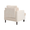 Coolmore Wood Frame Armchair, Modern Accent Chair Lounge Chair For Living Room,Tufted Club Chair, Mid Century Modern Arm Chairs With Studded, Solid Wood Frame, For Bedroom, Reading Beige Chenille Beige Chenille 1 Seat