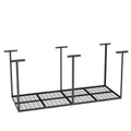 3X8Ft Overhead Garage Storage Rack,Adjustable Garage Storage Organization Systerm,Heavy Duty Metal Garage Ceiling Storage Racks,660Lbs Weight Capacity,Black Black Metal