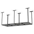 3X8Ft Overhead Garage Storage Rack,Adjustable Garage Storage Organization Systerm,Heavy Duty Metal Garage Ceiling Storage Racks,660Lbs Weight Capacity,Black Black Metal