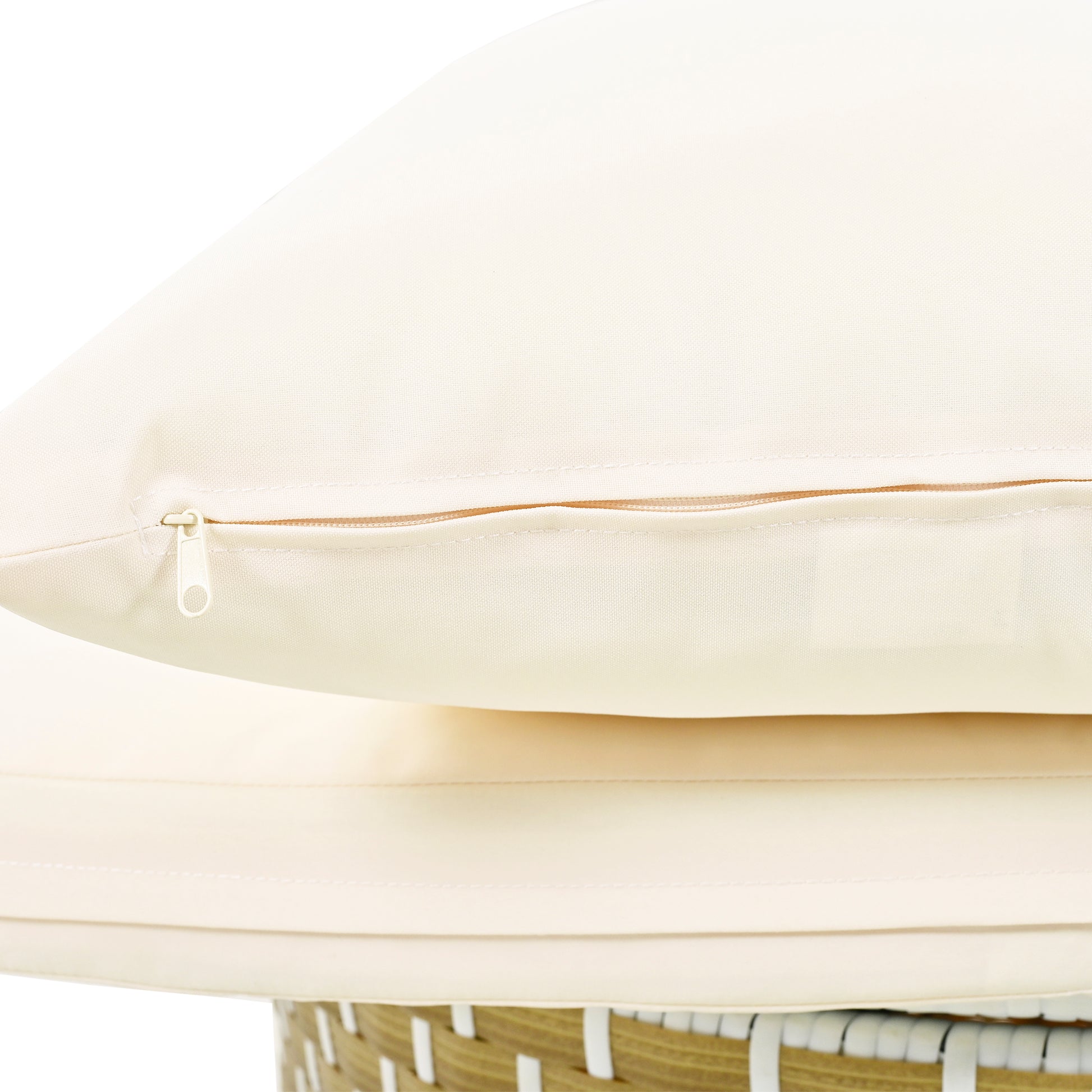 Patio Furniture Round Outdoor Sectional Sofa Set Rattan Daybed Two Tone Weave Sunbed With Retractable Canopy, Separate Seating And Removable Cushion, Beige Yes Sectional Beige Weather Resistant Frame Water Resistant Cushion Garden & Outdoor Luxury