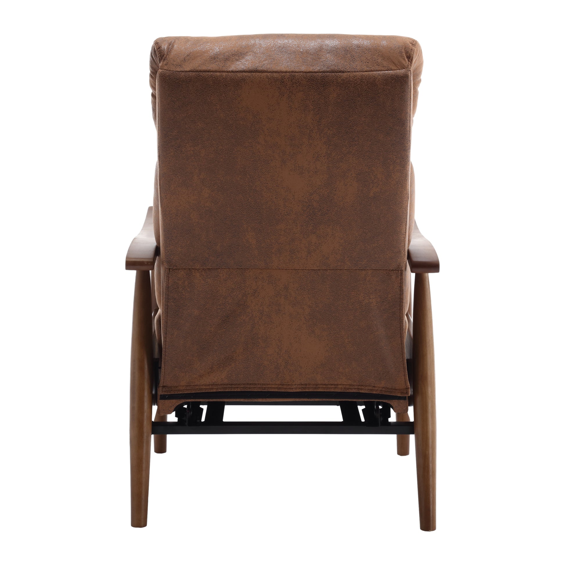 Coolmore Wood Frame Armchair, Modern Accent Chair Lounge Chair For Living Room Coffee Microsuede