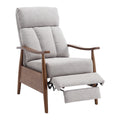 Coolmore Wood Frame Armchair, Modern Accent Chair Lounge Chair For Living Room Light Gray Linen