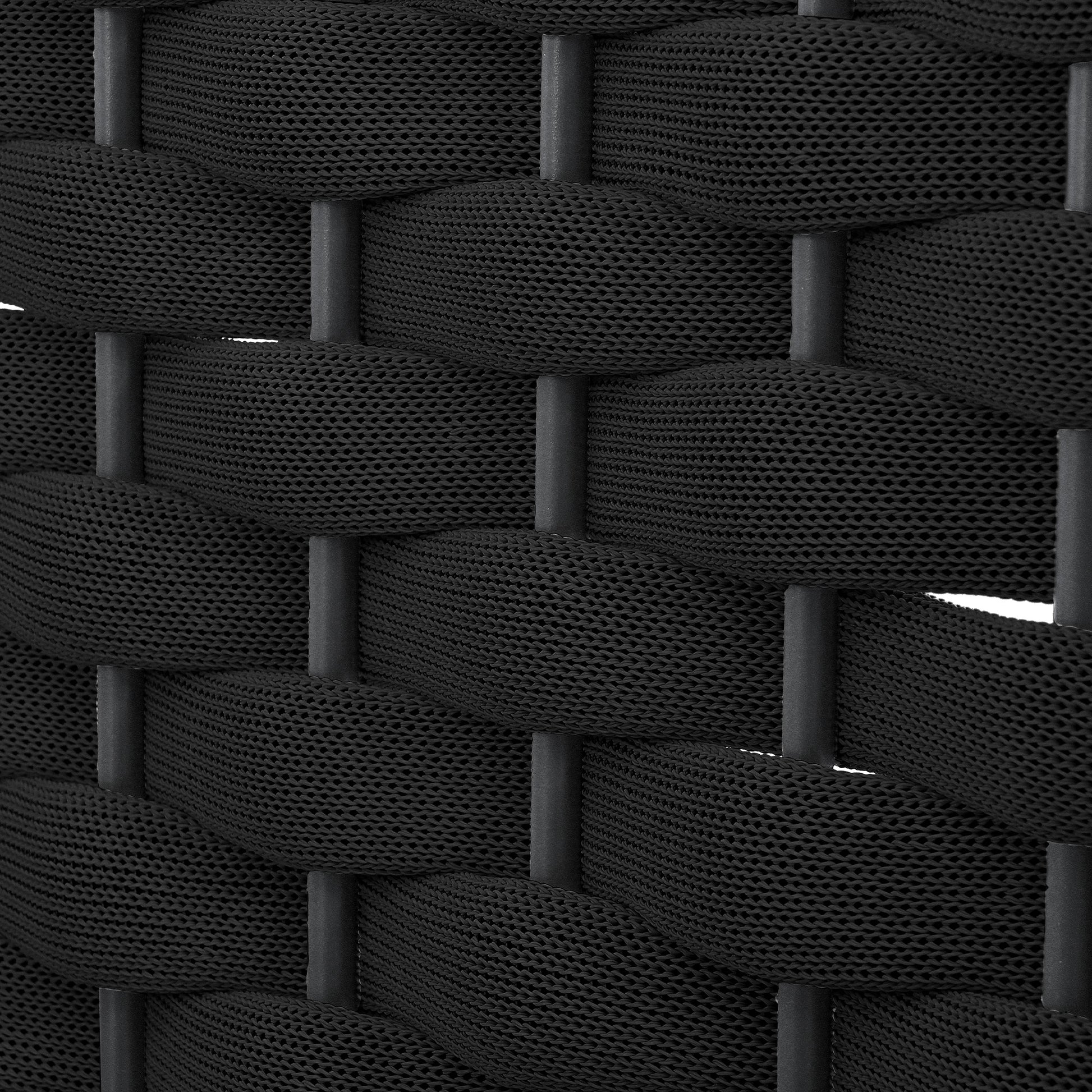 5 Piece Modern Patio Sectional Sofa Set Outdoor Woven Rope Furniture Set With Glass Table And Cushions, Black Gray Yes Sectional Grey Black Weather Resistant Frame Water Resistant Cushion Garden & Outdoor Modern Sectional Seating Groups Foam Woven Rope