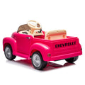 12V Kids Ride On Truck Car W Parents Control, Licensed Chevrolet 3100 Pickup,Electric Car For Kid,Vintage Modeling,3 Speeds,Led Lights,Bluetooth,Usb,High Power Up To 3.11 Mph,Age 3 Pink Polypropylene