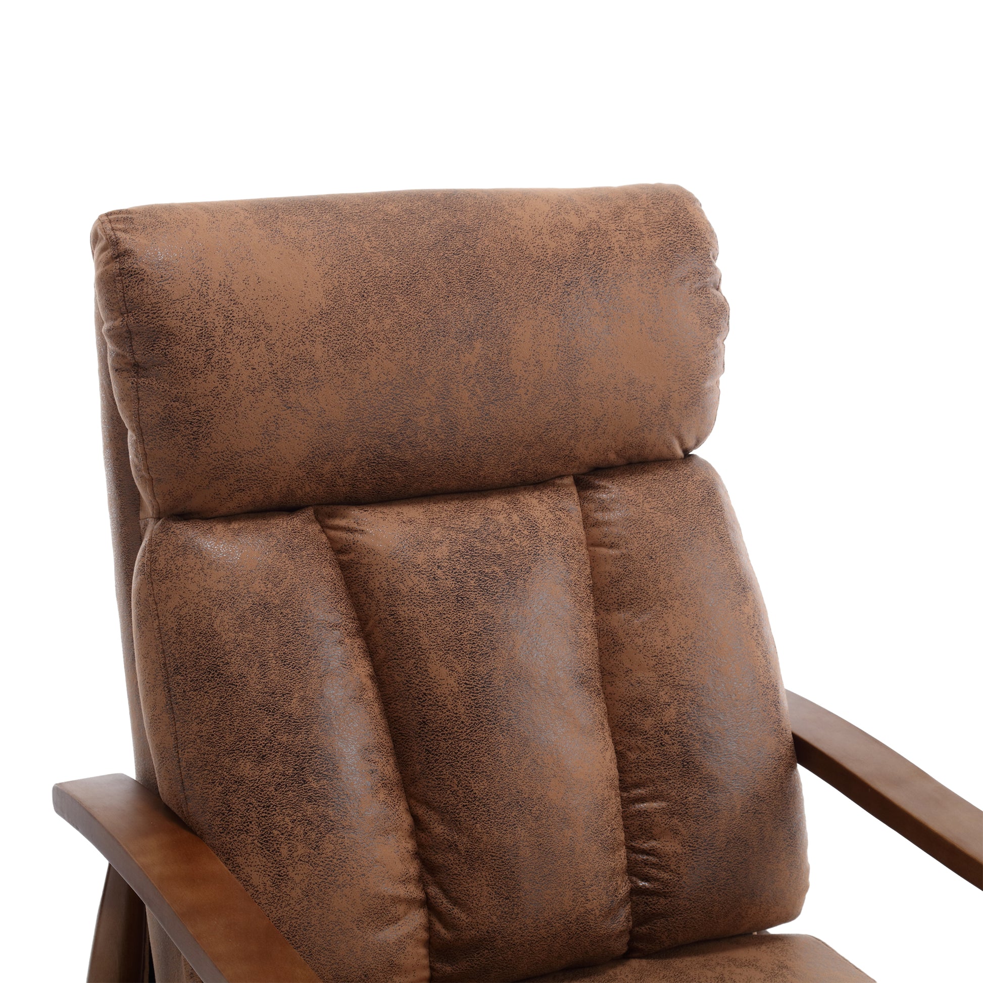 Coolmore Wood Frame Armchair, Modern Accent Chair Lounge Chair For Living Room Coffee Microsuede