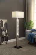 Luxurious Water Dancing Light Floor Lamp 1Pc Satin Nickel Finish Metal Sparkling Decorative Designer Lamp Living Room Lamp Nickel Table&Floor Lamps Luxury,Modern,Ultra Modern Metal