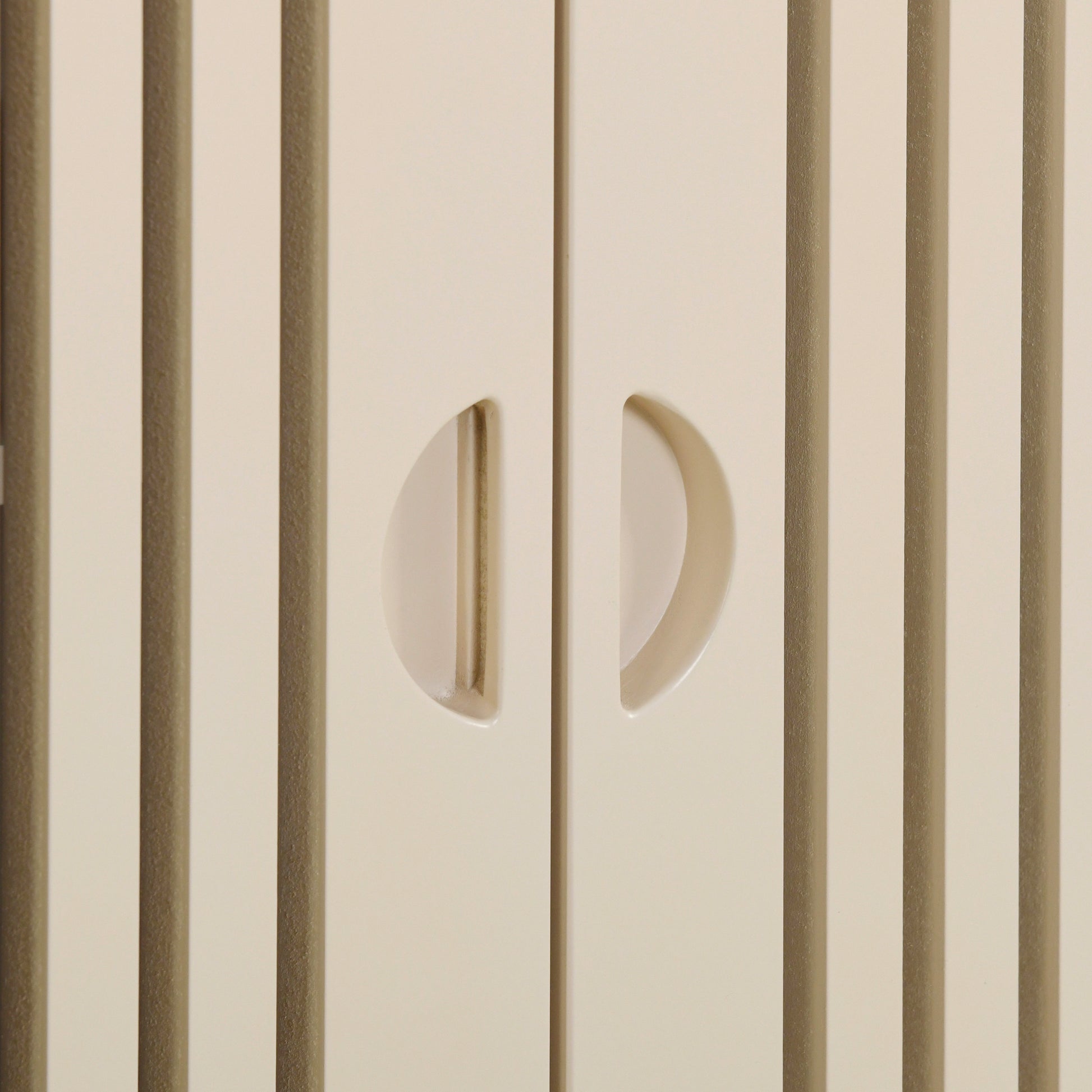 Modern Style Sideboard With Superior Storage Space, Hollow Door Design And 2 Adjustable Shelves For Living Room And Dining Room Almond Almond Dining Room Adjustabel Shelves Mdf