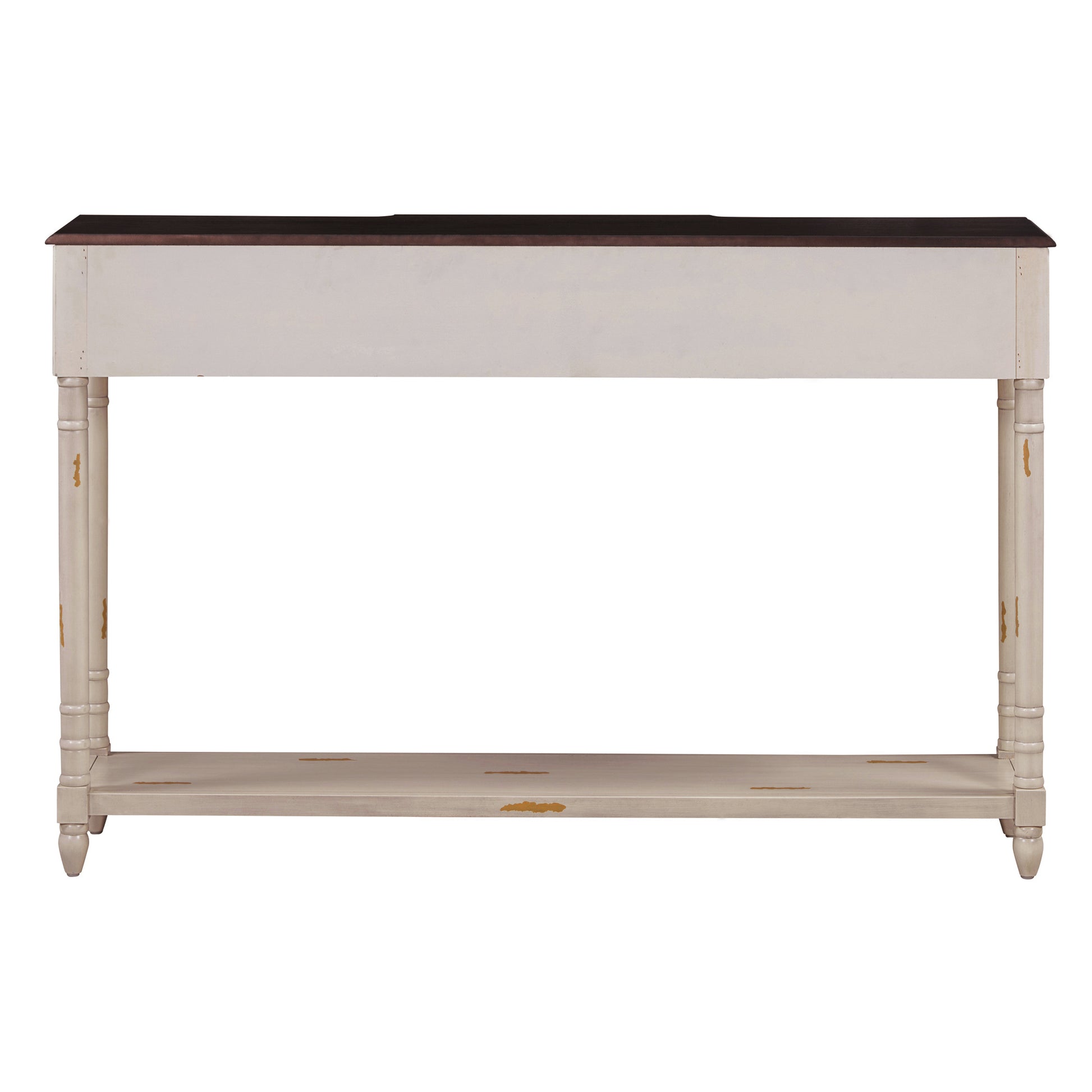 Console Table Sofa Table With Drawers For Entryway With Projecting Drawers And Long Shelf Beige, Old Sku: Wf189574Aad Beige Solid Wood Mdf