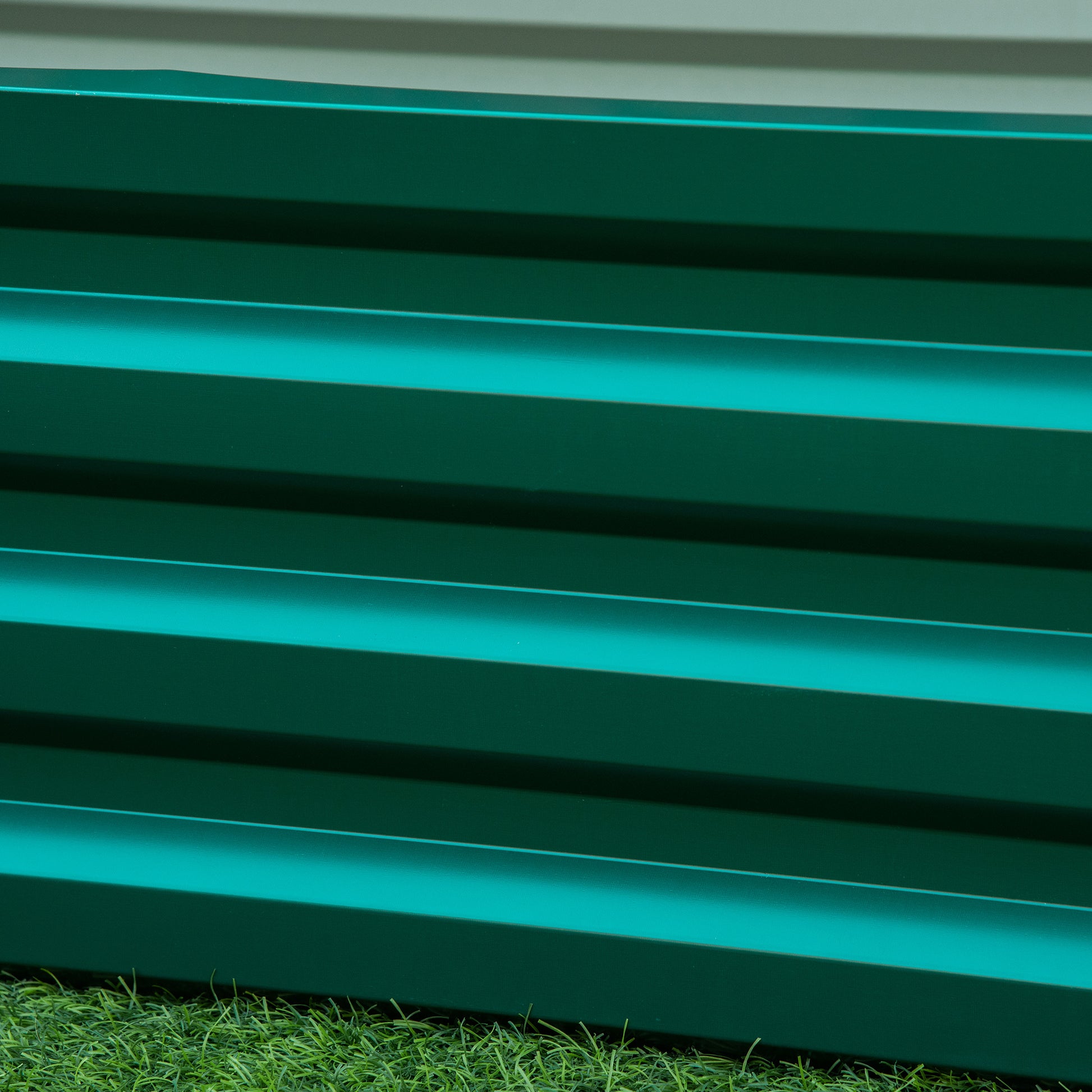 Outsunny Raised Garden Bed, 4' X 2' X 1' Galvanized Planter Box Raised Bed For Vegetables, Flowers, Plants And Herbs, Green Green Steel