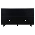 Modern Style Sideboard With Superior Storage Space, Hollow Door Design And 2 Adjustable Shelves For Living Room And Dining Room Black Black Dining Room Adjustabel Shelves Mdf