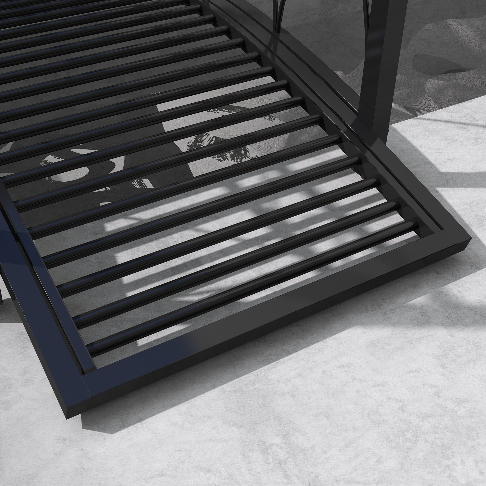 Outsunny 3.3' Metal Arch Zen Garden Bridge With Safety Siderails, Decorative Footbridge, Delicate Scrollwork & Corner Spheres For Stream, Fish Pond, Black Black Steel