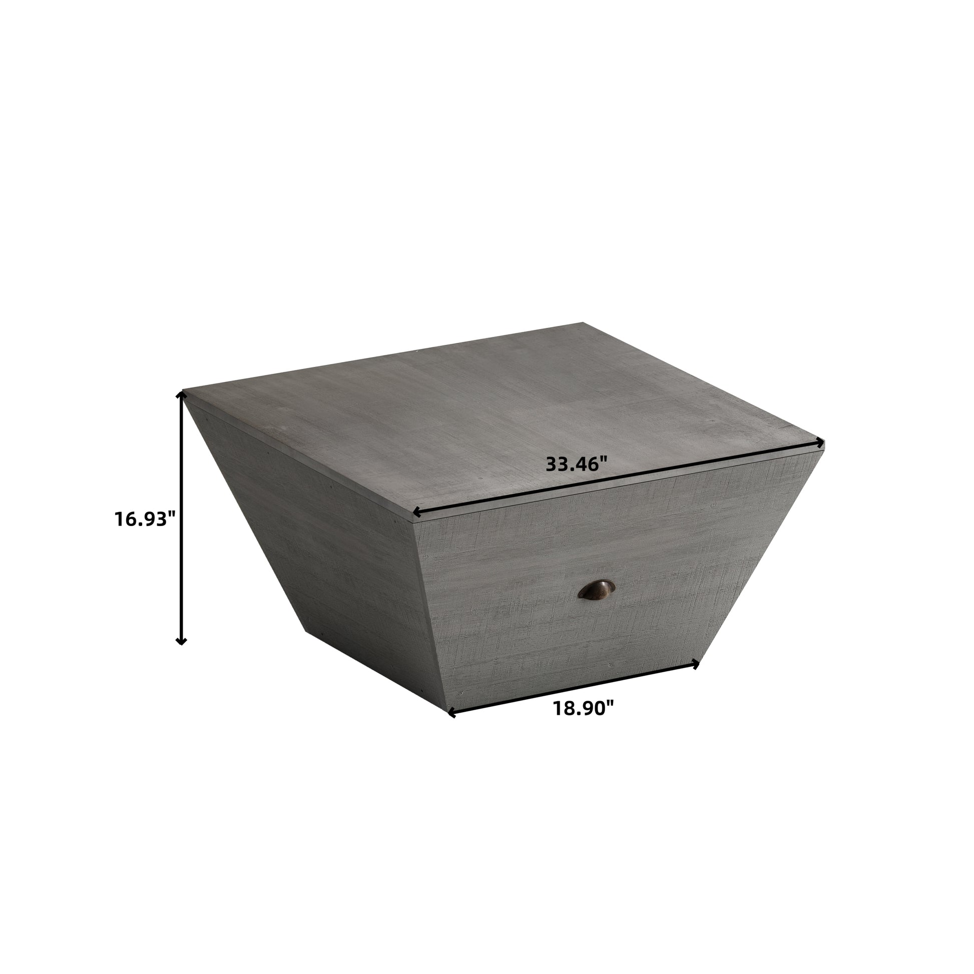 33.46" Exquisite Ladder Shaped Coffee Table For Office, Dining Room And Living Room,Gray Gray Mdf