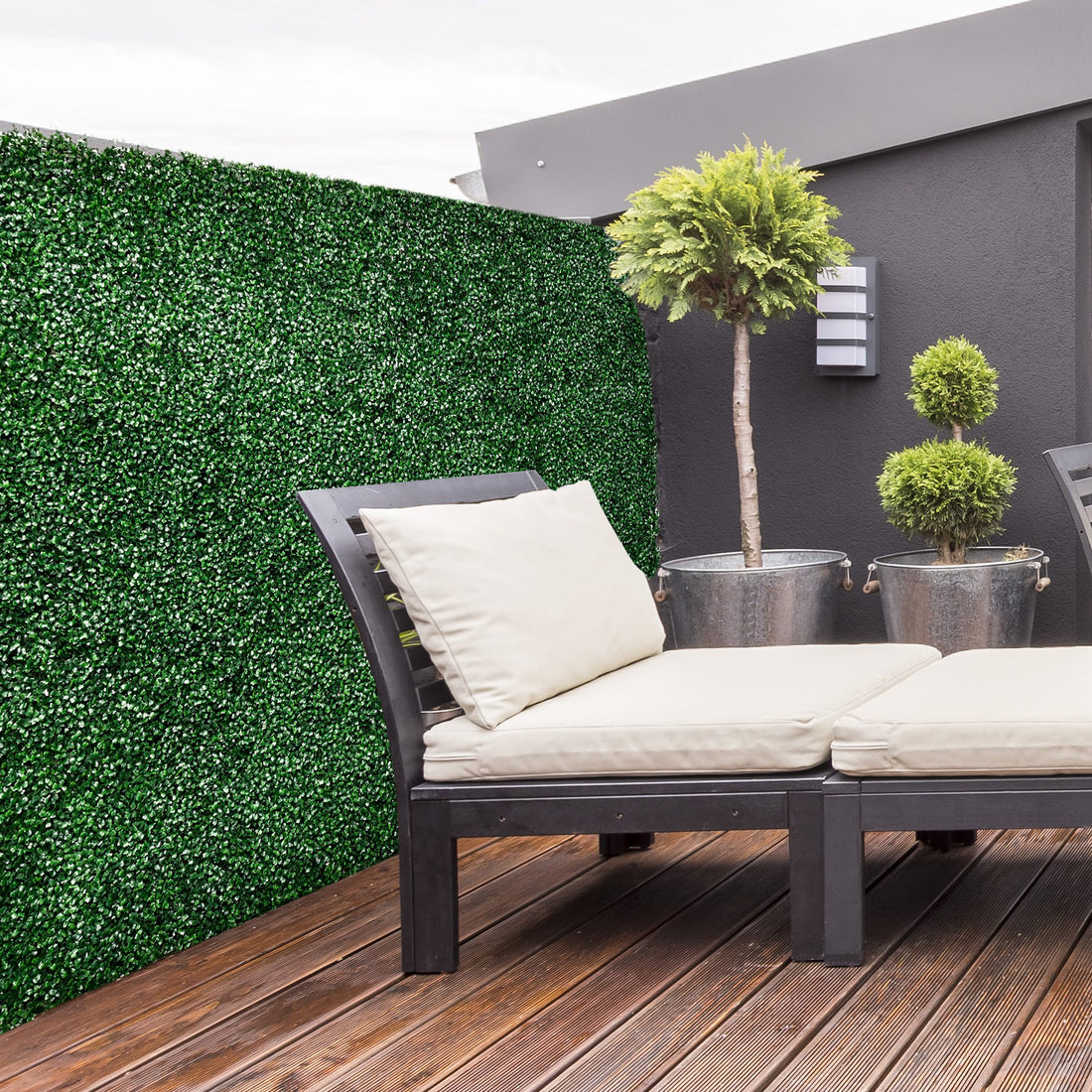 Outsunny Grass Wall Panels, 20" X 20" Artificial Grass Wall Decor,Greenery Backdrop Panels Wall For Outdoor, Indoor, Garden, Fence, Backyard, Dark Green Green Polyethylene