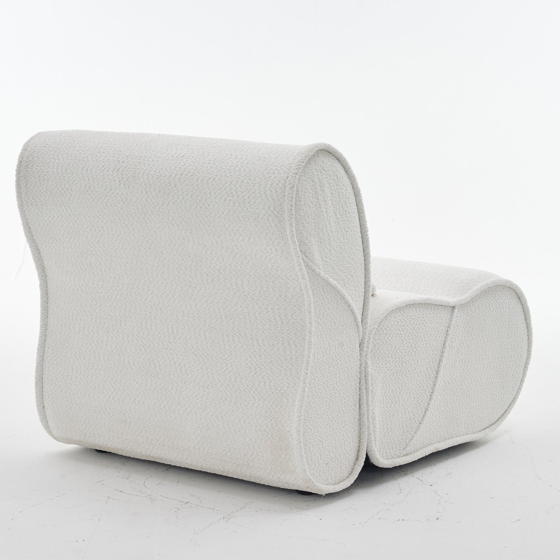 Soft Pellet Velvet Recliner Comfortable Lounge Chair With Waist Pack Padding, Modern Design, Ideal For Living Room, Bedroom Or Office Beige Beige Fabric