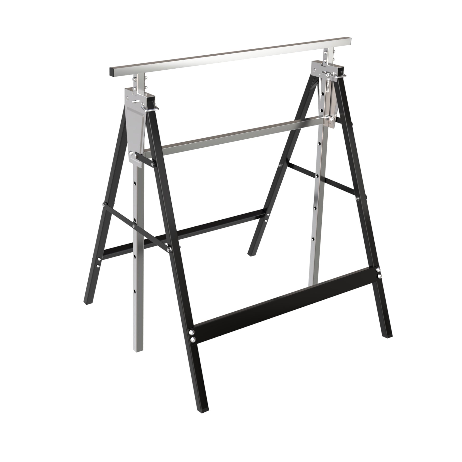 Sawhorse Lifting Bracket, Sawhorse Stand 2X4 Heavy Duty Sawhorse Adjustable Height 2 Pack Silver Stainless Steel