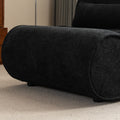 Soft Pellet Velvet Recliner Comfortable Lounge Chair With Waist Pack Padding, Modern Design, Ideal For Living Room, Bedroom Or Office Black Matte Black Fabric