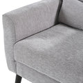 Modern Accent Chair,Chenille Arm Chairs For Living Room,Upholstered Mordern Armchair,Comfy Soft Padded Lounge Chair In Small Space, Bedroom, W Pillow, Solid Wood Leg Gray Grey Light Brown Primary Living Space Modern Rubberwood Foam Chenille