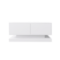 High Glossy Coffee Table With 2 Drawers Have Rgb Led Light With Buletooth Control White White Primary Living Space Rosewood Square Drawers Coffee & End Tables Lacquered Particle Board
