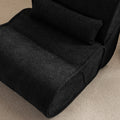 Soft Pellet Velvet Recliner Comfortable Lounge Chair With Waist Pack Padding, Modern Design, Ideal For Living Room, Bedroom Or Office Black Matte Black Fabric