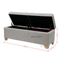 Soft Close Storage Bench Grey Multi Polyester