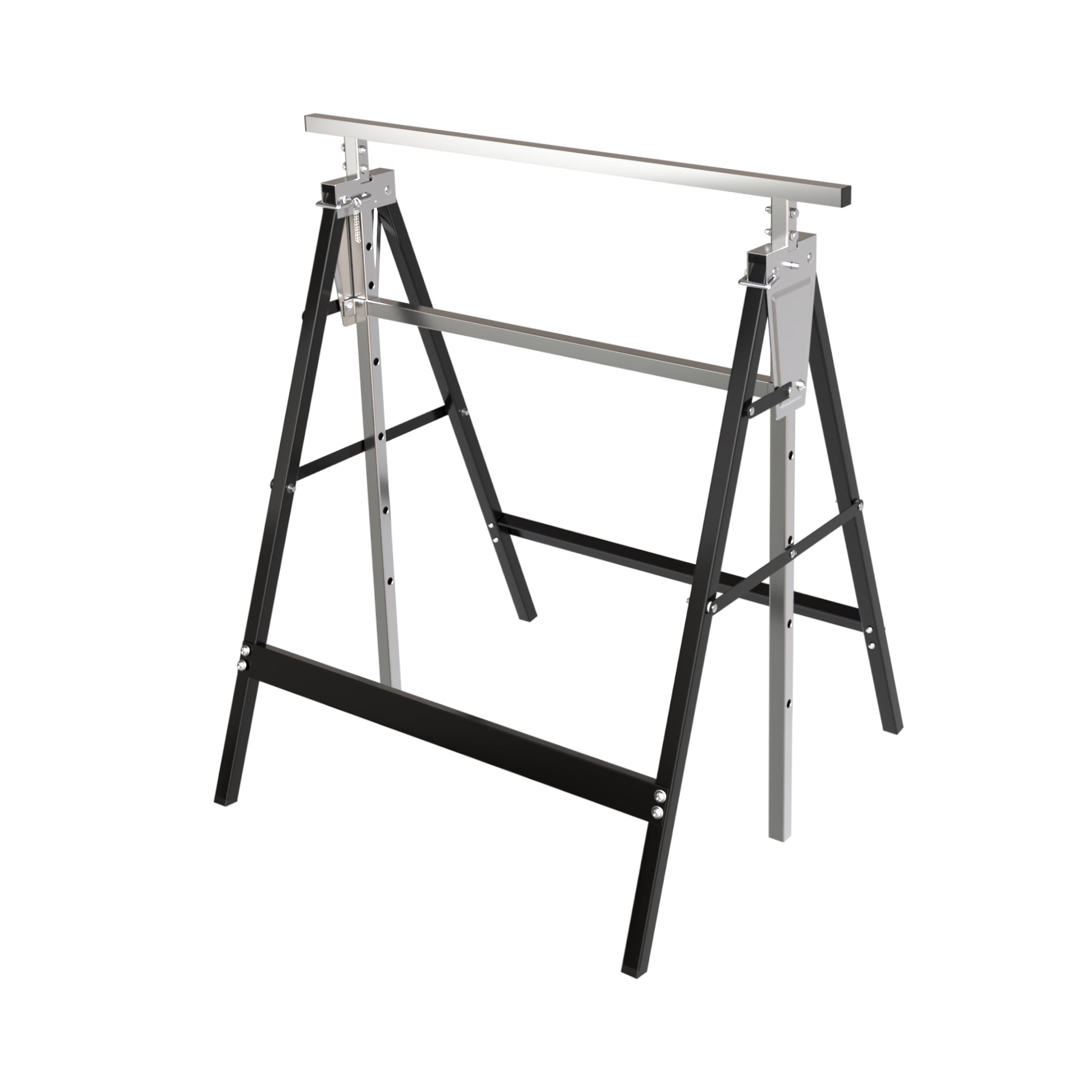 Sawhorse Lifting Bracket, Sawhorse Stand 2X4 Heavy Duty Sawhorse Adjustable Height 2 Pack Silver Stainless Steel