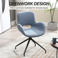 Ts Teddy Velvet Upholstered Chair With Metal Legs,Modern Accent Without Wheels, Home Office Chair Desk Chair Computer Task Chair With 360 Degree Rotating For Office Bedroom Living Room,Navy Blue Navy Blue Teddy