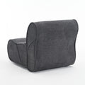 Soft Pellet Velvet Recliner Comfortable Lounge Chair With Waist Pack Padding, Modern Design, Ideal For Living Room, Bedroom Or Office Dark Gray Dark Gray Fabric 1 Seat