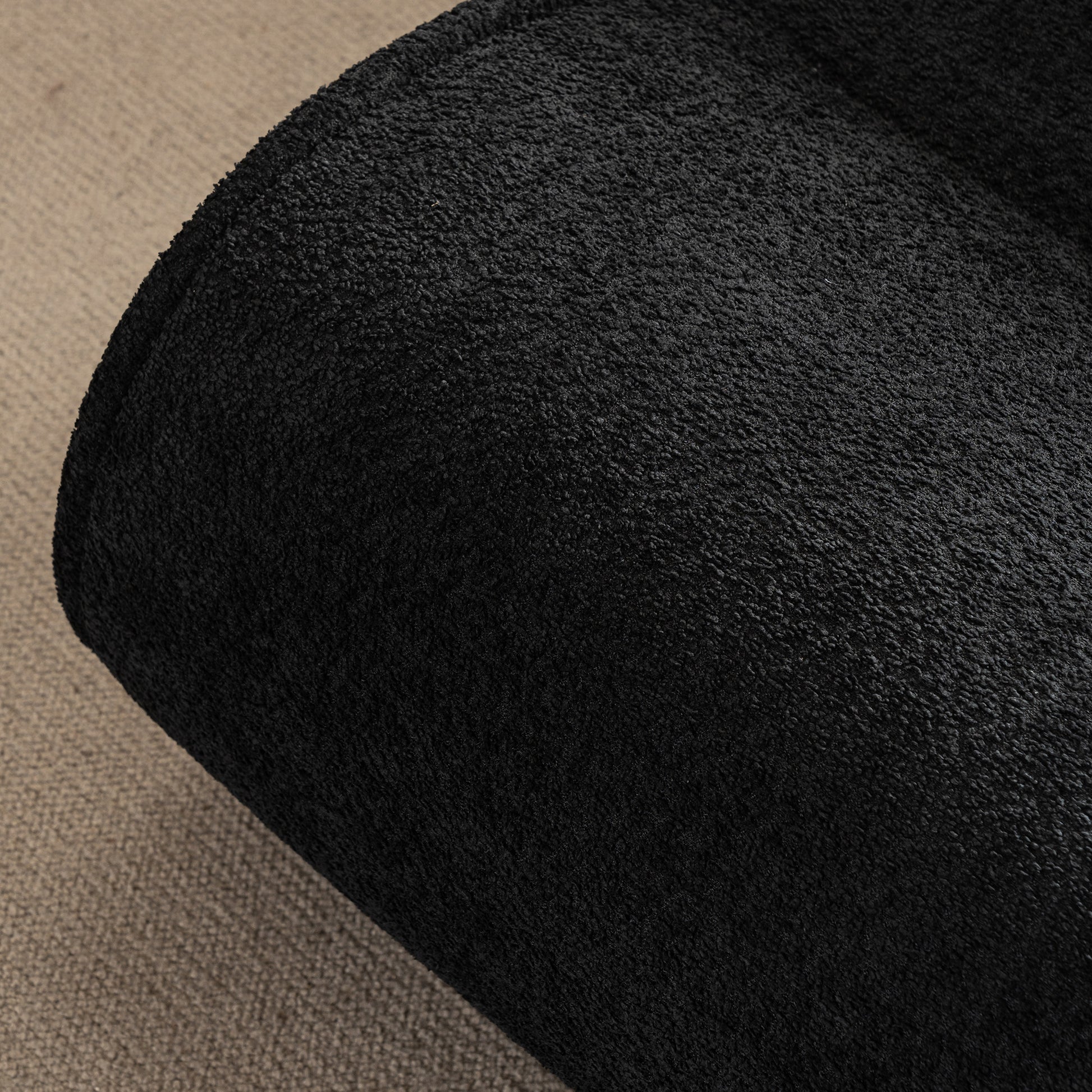 Soft Pellet Velvet Recliner Comfortable Lounge Chair With Waist Pack Padding, Modern Design, Ideal For Living Room, Bedroom Or Office Black Matte Black Fabric