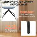 Ts Teddy Velvet Upholstered Chair With Metal Legs,Modern Accent Without Wheels, Home Office Chair Desk Chair Computer Task Chair With 360 Degree Rotating For Office Bedroom Living Room,Navy Blue Navy Blue Teddy