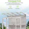 78 Inch Wooden Greenhouse Cold Frame With 4 Independent Skylights And 2 Folding Middle Shelves, Walk In Outdoor Greenhouse, White White Seats 2 Garden & Outdoor Casual Wood