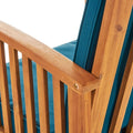 Outdoor Acacia Wood Sofa Set With Water Resistant Cushions, 8 Pcs Set, Brown Patina Teal Blue Yes Teal Blue Seats 8 Garden & Outdoor Sofa Seating Groups Foam Acacia Wood