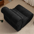 Soft Pellet Velvet Recliner Comfortable Lounge Chair With Waist Pack Padding, Modern Design, Ideal For Living Room, Bedroom Or Office Black Matte Black Fabric
