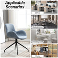 Ts Teddy Velvet Upholstered Chair With Metal Legs,Modern Accent Without Wheels, Home Office Chair Desk Chair Computer Task Chair With 360 Degree Rotating For Office Bedroom Living Room,Navy Blue Navy Blue Teddy