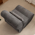 Soft Pellet Velvet Recliner Comfortable Lounge Chair With Waist Pack Padding, Modern Design, Ideal For Living Room, Bedroom Or Office Dark Gray Dark Gray Fabric 1 Seat