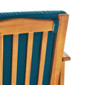 Outdoor Acacia Wood Sofa Set With Water Resistant Cushions, 8 Pcs Set, Brown Patina Teal Blue Yes Teal Blue Seats 8 Garden & Outdoor Sofa Seating Groups Foam Acacia Wood