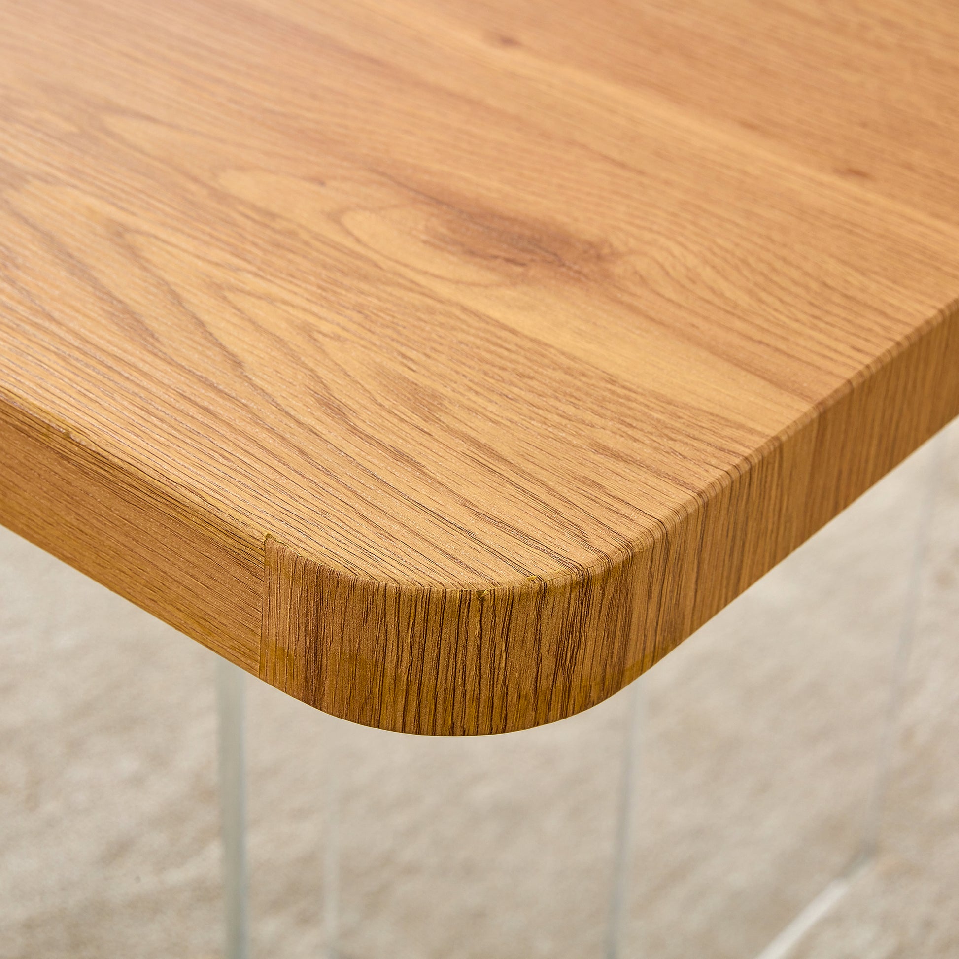 A Modern Minimalist Wooden Table With Acrylic Legs And Rectangular Tables. Computer Desk. Dining Table. Suitable For Restaurants, Living Rooms, And Kitchens. F 1298 Wood Mdf