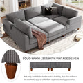 Modular Sectional Sofa With Ottoman L Shaped Corner Sectional For Living Room, Office, Spacious Space Same Sku: Wy000336Aae Gray Polyester Wood Primary Living Space Polyester 6 Seat