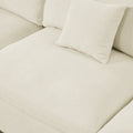6 Seats Modular L Shaped Sectional Sofa With Ottoman,10 Pillows, Oversized Upholstered Couch W Removabled Down Filled Seat Cushion For Living Room, Chenille Beige Beige Chenille Wood Primary Living Space Soft Pillow Back Eucalyptus Square Arms Foam