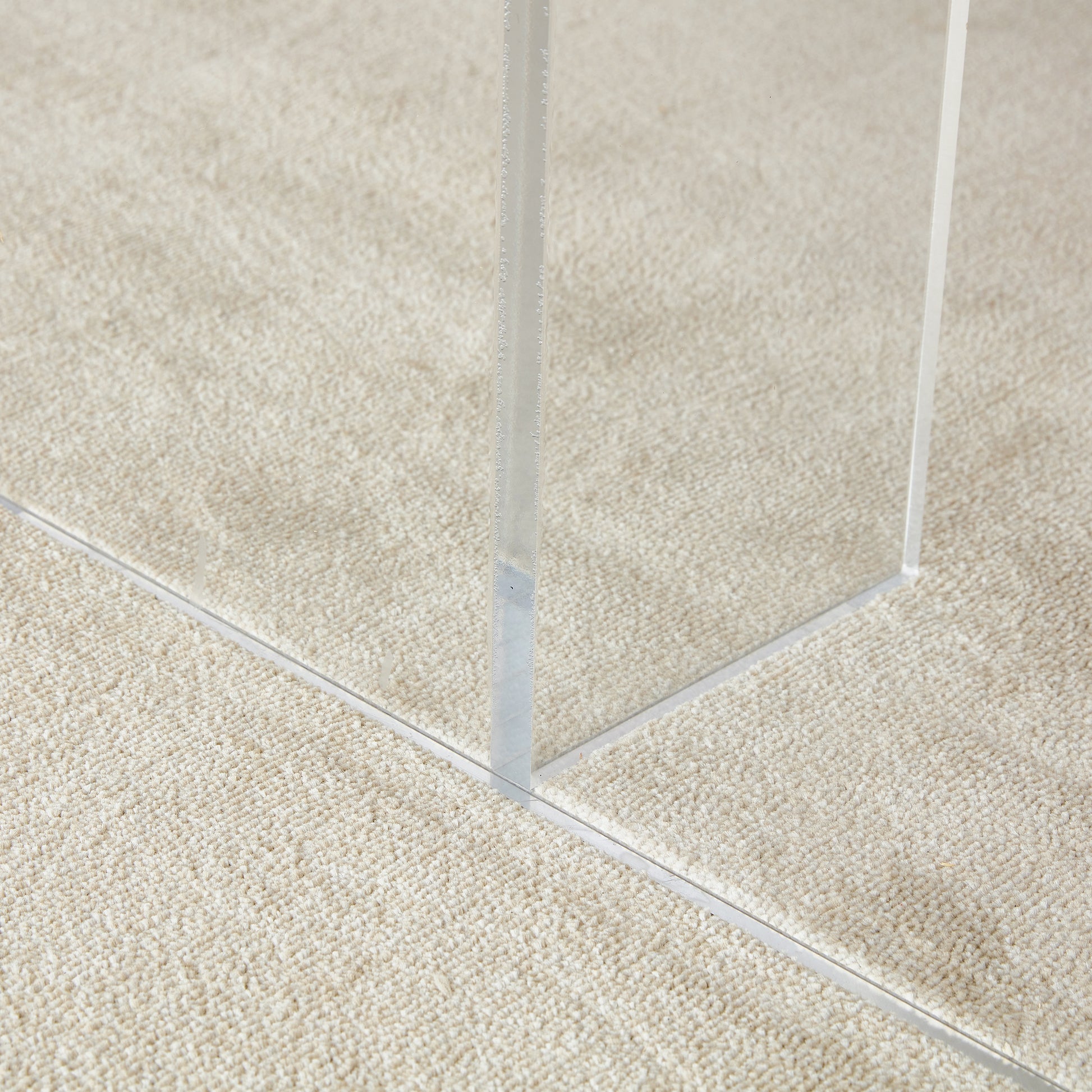 A Modern Minimalist Wooden Table With Acrylic Legs And Rectangular Tables. Computer Desk. Dining Table. Suitable For Restaurants, Living Rooms, And Kitchens. F 1298 Wood Mdf