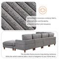 Modular Sectional Sofa With Ottoman L Shaped Corner Sectional For Living Room, Office, Spacious Space Same Sku: Wy000336Aae Gray Polyester Wood Primary Living Space Polyester 6 Seat