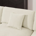 6 Seats Modular L Shaped Sectional Sofa With Ottoman,10 Pillows, Oversized Upholstered Couch W Removabled Down Filled Seat Cushion For Living Room, Chenille Beige Beige Chenille Wood Primary Living Space Soft Pillow Back Eucalyptus Square Arms Foam